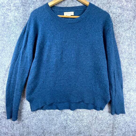 Velvet By Graham & Spencer Sweater Womens Small Blue 100% Cashmere Long Sleeve - Picture 1 of 7